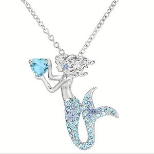 Gorgeous White K Plated Mermaid Necklace